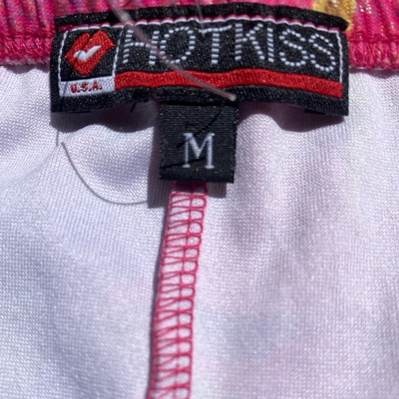 Y2K RARE HOT KISS BARBIECORE TROPICAL HOT PINK SEXY STRAPLESS MINI DRESS NWOT - Picture 3 of 13